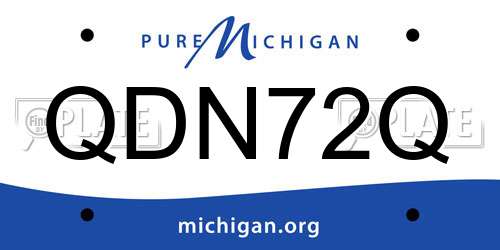 QDN72Q Michigan License Plate