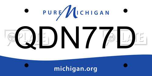 QDN77D Michigan License Plate