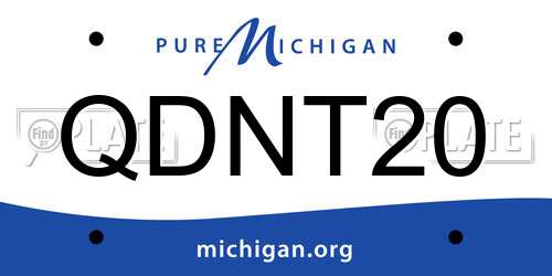 QDNT20 Michigan License Plate