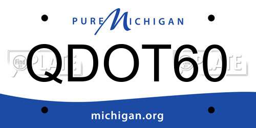 QDOT60 Michigan License Plate