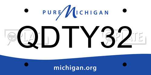 QDTY32 Michigan License Plate