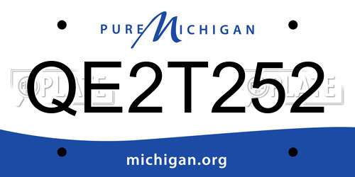 QE2T252 Michigan License Plate