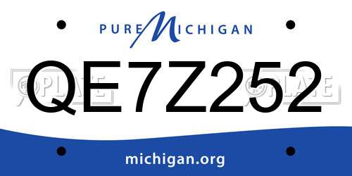 QE7Z252 Michigan License Plate