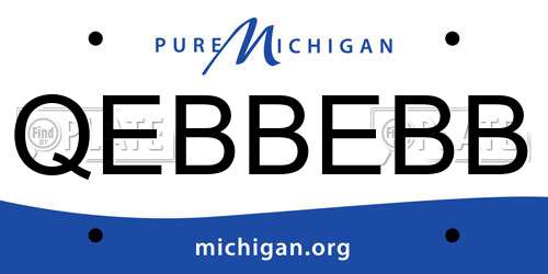 QEBBEBB Michigan License Plate