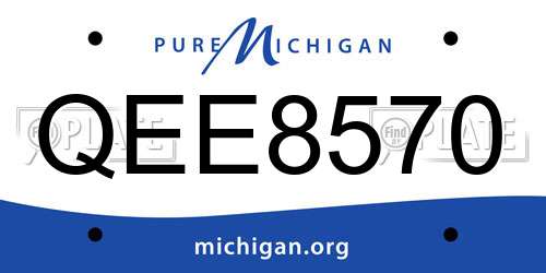 QEE8570 Michigan License Plate