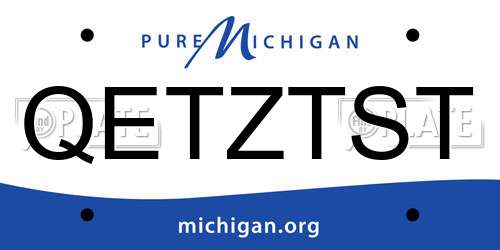 QETZTST Michigan License Plate