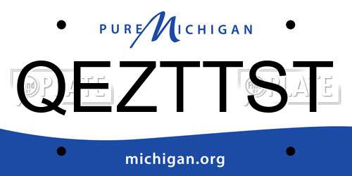 QEZTTST Michigan License Plate