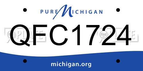 QFC1724 Michigan License Plate