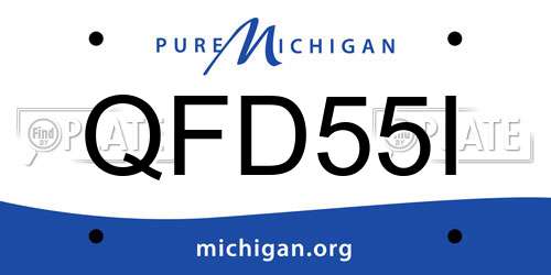 QFD55I Michigan License Plate
