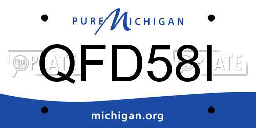 QFD58I Michigan License Plate