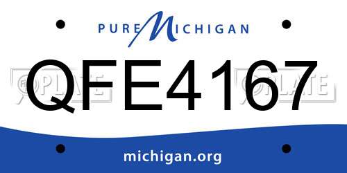 QFE4167 Michigan License Plate