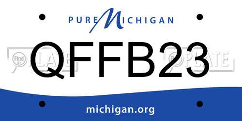QFFB23 Michigan License Plate