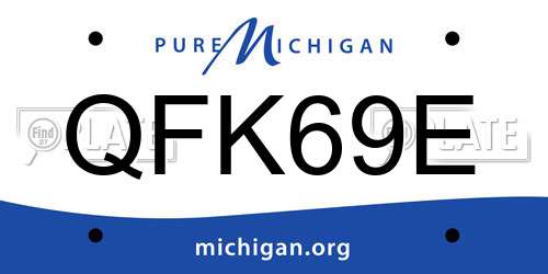 QFK69E Michigan License Plate