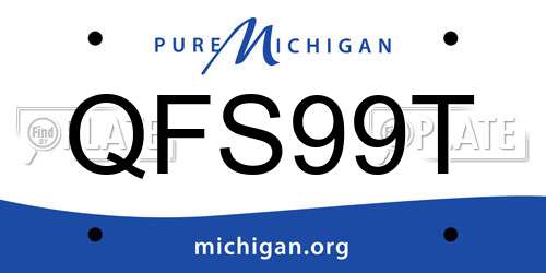 QFS99T Michigan License Plate