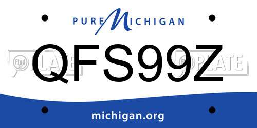 QFS99Z Michigan License Plate