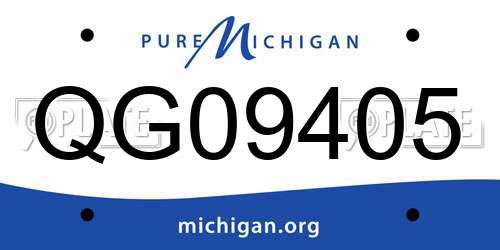 QG09405 Michigan License Plate
