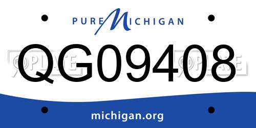 QG09408 Michigan License Plate