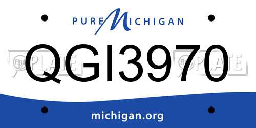 QGI3970 Michigan License Plate