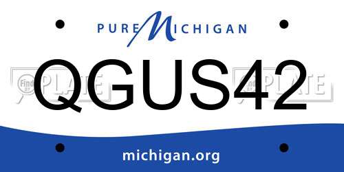 QGUS42 Michigan License Plate