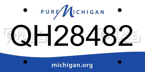 QH28482 Michigan License Plate