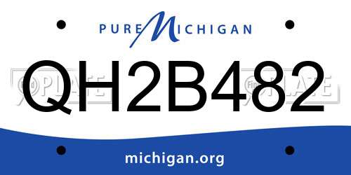 QH2B482 Michigan License Plate