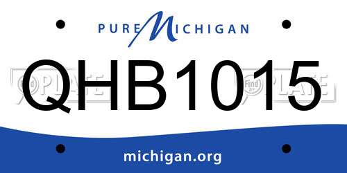 QHB1015 Michigan License Plate