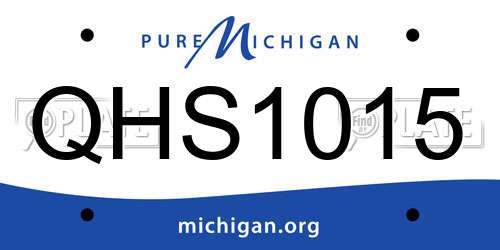 QHS1015 Michigan License Plate