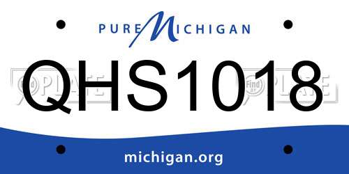 QHS1018 Michigan License Plate