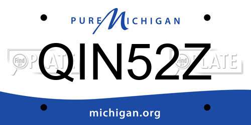 QIN52Z Michigan License Plate