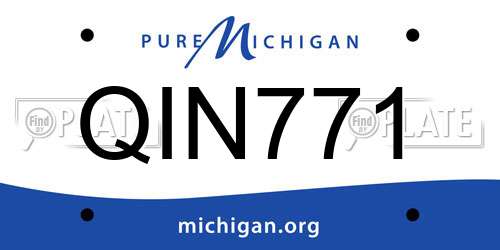 QIN771 Michigan License Plate