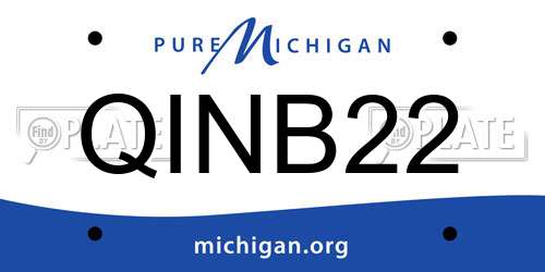 QINB22 Michigan License Plate