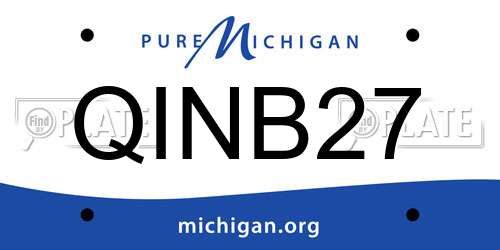 QINB27 Michigan License Plate