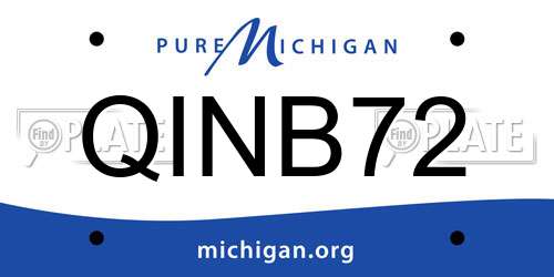 QINB72 Michigan License Plate