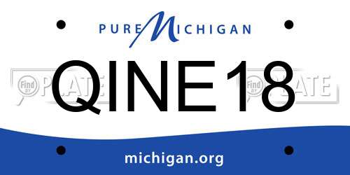 QINE18 Michigan License Plate