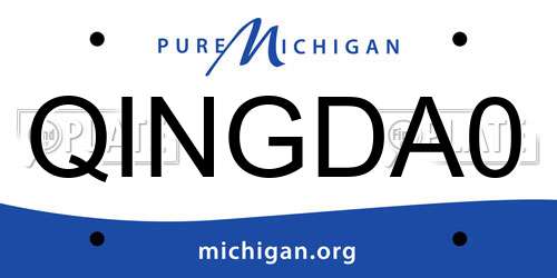 QINGDA0 Michigan License Plate