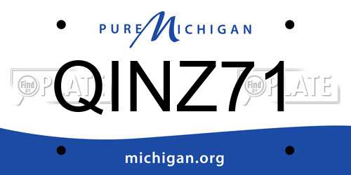 QINZ71 Michigan License Plate