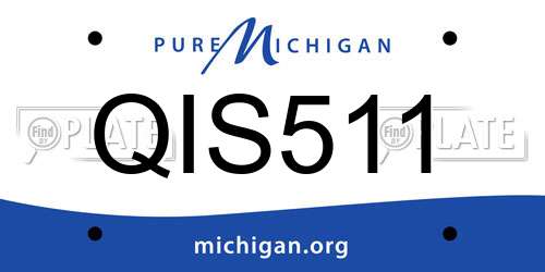 QIS511 Michigan License Plate