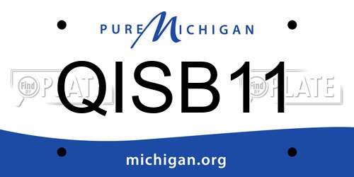 QISB11 Michigan License Plate