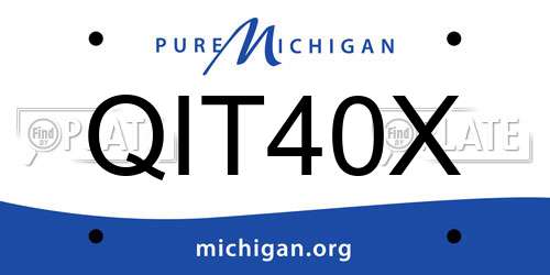 QIT40X Michigan License Plate
