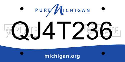 QJ4T236 Michigan License Plate