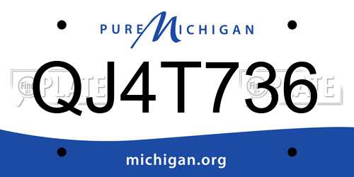 QJ4T736 Michigan License Plate