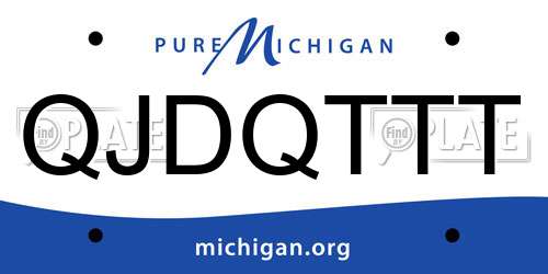 QJDQTTT Michigan License Plate