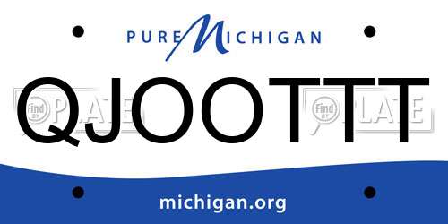 QJOOTTT Michigan License Plate