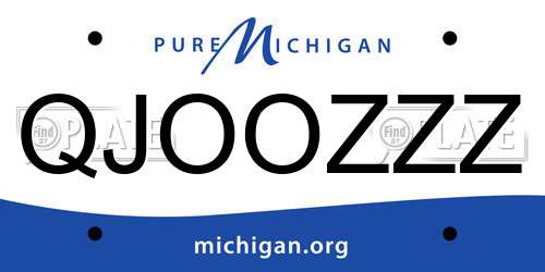 QJOOZZZ Michigan License Plate
