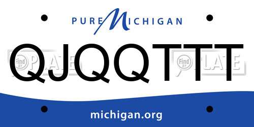 QJQQTTT Michigan License Plate