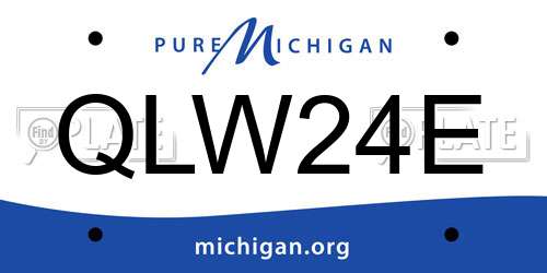 QLW24E Michigan License Plate