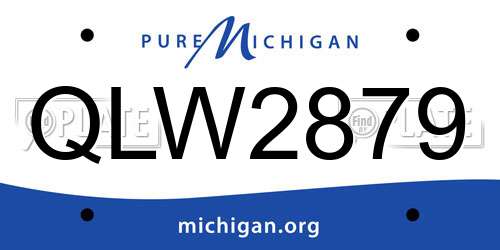 QLW2879 Michigan License Plate