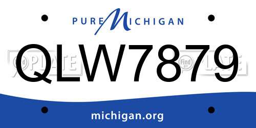 QLW7879 Michigan License Plate