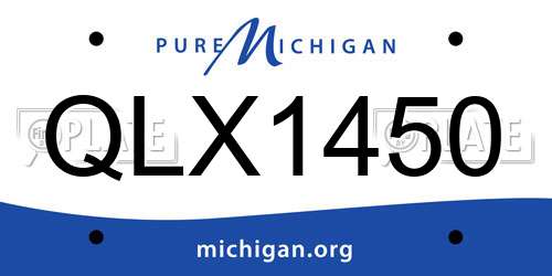 QLX1450 Michigan License Plate