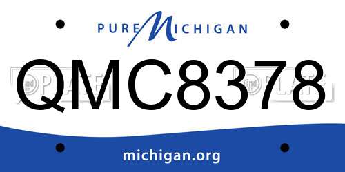 QMC8378 Michigan License Plate